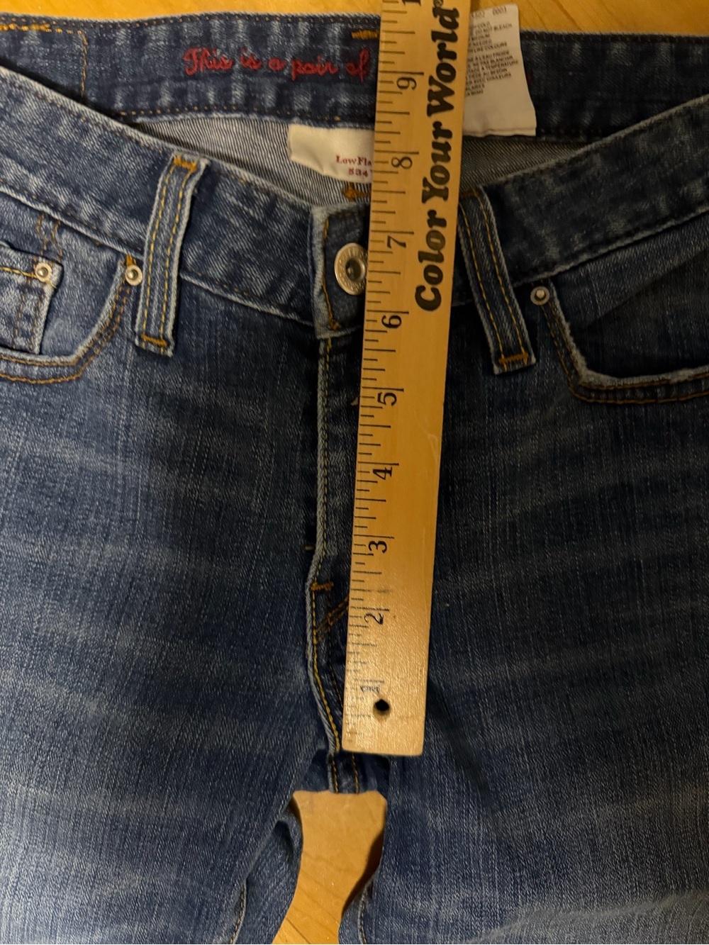 Levi’s 534 Low Flare Bootcut Jeans Women’s 4M Low Rise Y2K Stretch Medium Wash - Picture 7 of 9